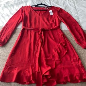 Wrap Style Red Dress NWT